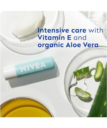 NIVEA 2in1 Aloe Vera Lip Scrub (4.8g) - Exfoliating Lip Balm with Aloe Vera and Vitamin E for Intensive Lip Care - Buy Online on SooperMarket.com