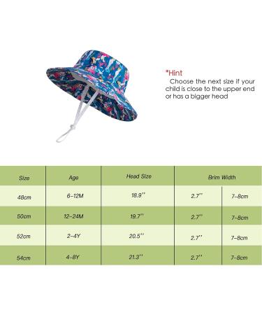 LANGZHEN Baby Girls Beach Sun Protection Hat with Chin Strap - Navy XL - Buy Online on SooperMarket.com