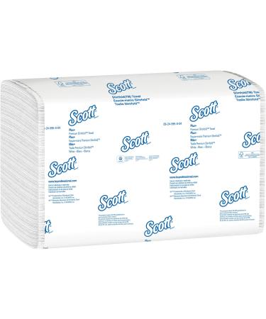 Scott Control Hand Towels Slimfold (04442) with Fast-Drying Absorbency Pockets, White, 90 Towels / Clip, 24 Packs / Case, 90 Count (Pack of 24)