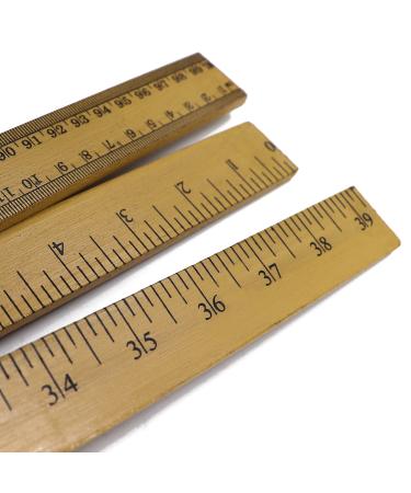 (Pack of 10) 39 Wood Double-Sided Meter Stick Yardstick/Meterstick Ruler 39 Inches 100 Centimeters Thick High Quality Sticks