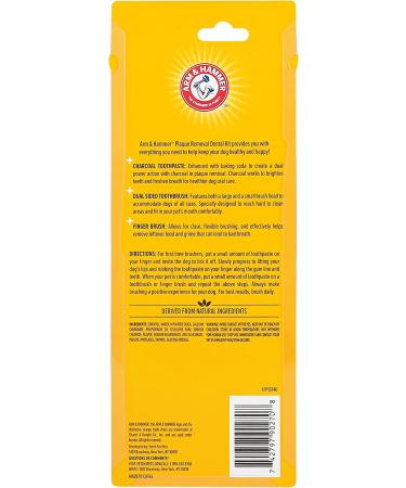 Arm & Hammer Dog Dental Care Fresh Breath Kit | Baking Soda Toothpaste & Toothbrush for Dogs | Plaque Removal Kit - Buy Online on SooperMarket.com