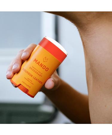 Mando Men's Whole Body Deodorant - Smooth Solid Stick - 72hr Odor Control - Aluminum & Baking Soda Free - Skin Safe - 2.6oz (Bourbon Leather) - Buy Online on SooperMarket.com