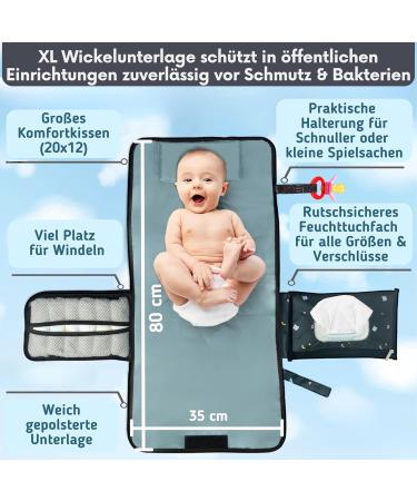 Buy Bubenherz XL Diaper Pocket | Comfort Hygiene Wrap & Non-Slip Wet Cloth | Diaper Bag Organizer for All Sizes - Greybear - Buy Online on SooperMarket.com