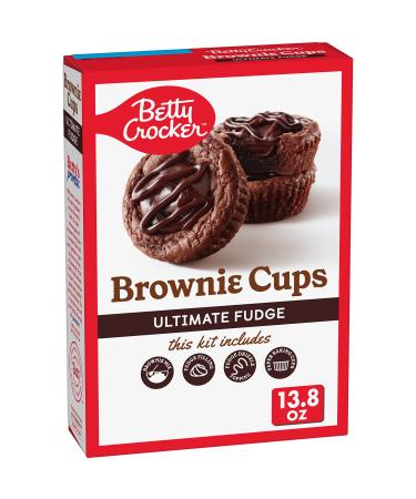 Betty Crocker Ultimate Fudge Brownie Cups Baking Mix, 13.8 oz Box