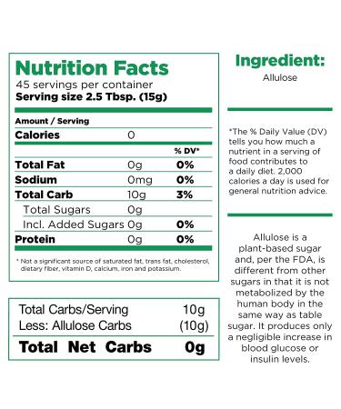 RxSugar Plant-Based Crystal Sugar 16oz | 0 Calorie, 0 Net Carbs | Keto & Diabetes-Safe, Non-GMO, Gluten-Free - Buy Online on SooperMarket.com