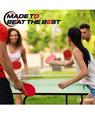Premium Ping Pong Paddles Set of 4 with Balls and Carrying Case - High Performance 3-Star Table Tennis Set - Buy Online on SooperMarket.com