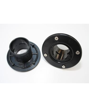 Osaga ABS tank/foil/container feedthrough with counter flange 50 mm black