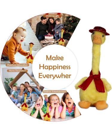 Dariicha Talking Dancing Duck Toy - Repeat what you say, Sing, and Dance - Ideal Christmas Decoration and Kids' Toy with Red Bandana - Buy Online on SooperMarket.com