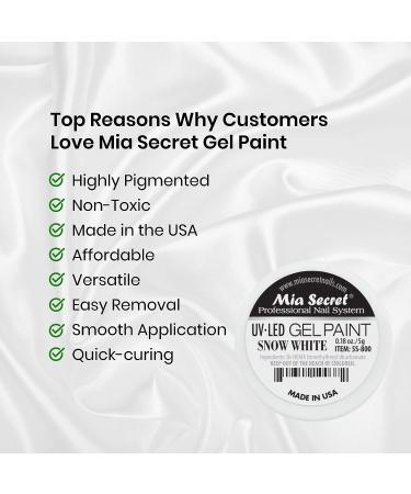 Mia Secret Professional Nail System UV/LED Gel Paint - Snow White 0.17oz - Buy Online on SooperMarket.com