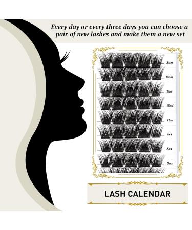 D-MIX B23 Cluster Lashes 72 Clusters - Natural DIY Soft Fluffy Eyelash Extensions | D Curl Individual Lash Clusters for Professional Results - Buy Online on SooperMarket.com