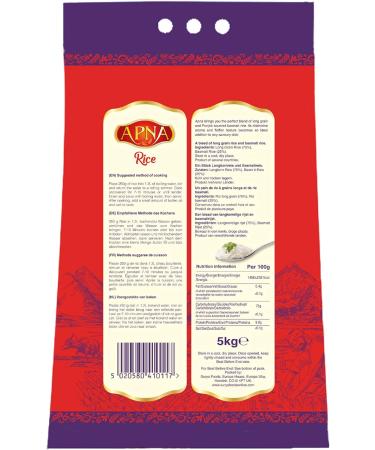 Apna Long Grain Basmati Rice 5Kg - Premium Quality 5000g Pack - Buy Online on SooperMarket.com