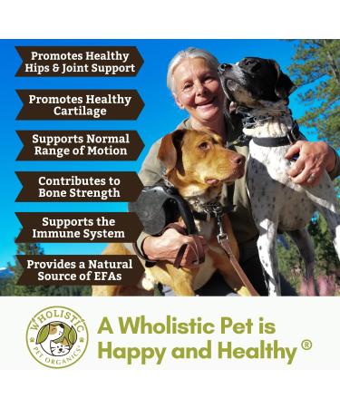 Wholistic Pet Organics Run Free Dog Joint Health Supplement - 120 Natural Hip and Joint Soft Chews for Mobility Support - Buy Online on SooperMarket.com