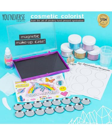 You*Niverse Cosmetic Colorist: DIY Hand Pressed Eyeshadows STEAM Kit with Magnetic Palette and Colorful Pigments - Buy Online on SooperMarket.com