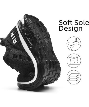 Lamincoa Women's Air Running Shoes - Lightweight Sneakers with Air Cushion for Walking and Tennis - Size 9, Black - Buy Online on SooperMarket.com