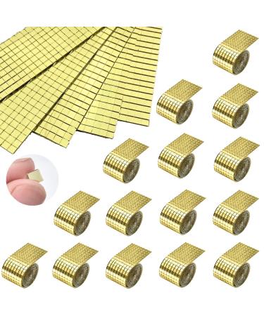 REDODECO 7200Pcs Mirror Mosaic Tiles Disco Ball Mirror Tiles Self-Adhesive Square Glass Mirror Tiles for Craft DIY 15 Sheets (Gold)