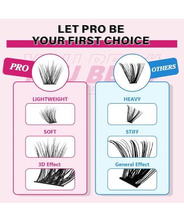 PRO Cluster Lashes 120 Pcs Lash Clusters 3D Fluffy DIY Eyelash Extension Individual Lashes Thin Band Easy to Apply at home Lashes (Ecstatic 10-16mix) 10-16 mix Ecstatic - Buy Online on SooperMarket.com