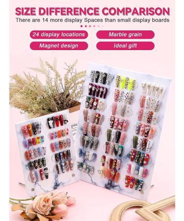 Kalolary Large Magnetic Marble Nail Art Display Board - Detachable Color Card Stand for Acrylic False Tips - Buy Online on SooperMarket.com