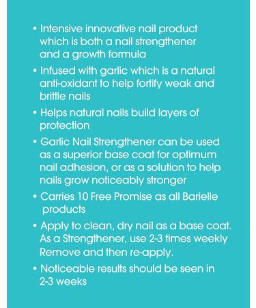 Barielle Garlic Nail Strengthener | Dual Function Growth Lacquer - Buy Online on SooperMarket.com