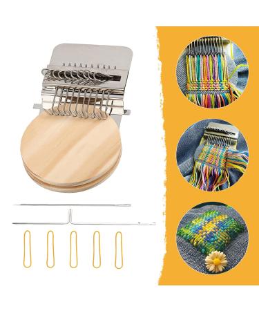 Darning Mini Loom Machine, Speedweave Darning Loom Tool Small Weaving Loom Kit Speedweve Darning Tool DIY Darning Machine Weaving Mending Repair Tool for Jeans Socks Clothes (10 Hook)