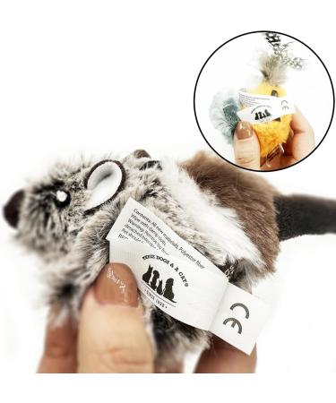 Vealind Interactive Cat Toy 2 Pack - Electronic Bird & Mouse with Sound | Ideal for Cats | Best Quality Pet Toys - Buy Online on SooperMarket.com