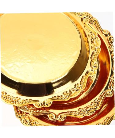 OFFSCH 6pcs Dried Fruit Plate Veggie Pasta Fruit Trays for Serving for Party Chips and Dip Serving Dish 10x10cm Golden - Buy Online on SooperMarket.com
