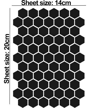 Biomar Labs Hexagon Reflective Stickers Set - 71 Self-Adhesive Bike Safety Reflectors (Black) - Premium Reflex Film for Enhanced Visibility - Buy Online on SooperMarket.com