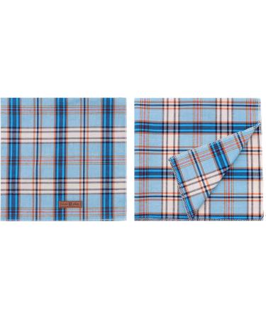 Lionet Paws Blue Grid Dog Bandana for Small Medium Large Dogs - Triangle Scarf for Boy or Girl - Pack of 1 - Buy Online on SooperMarket.com