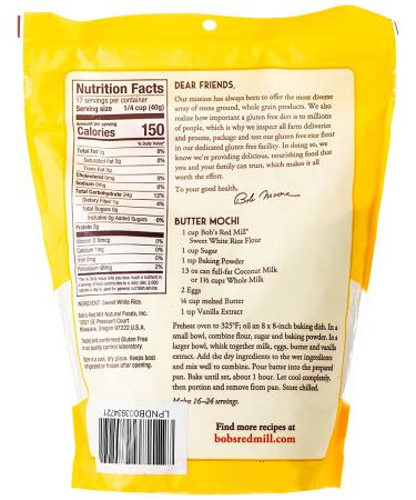 Bob's Red Mill Sweet White Rice Flour - 24 Oz (1.5 lb) | Gluten-Free Baking - Buy Online on SooperMarket.com