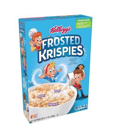 Kellogg's Frosted Krispies Breakfast Cereal, Kids Snacks, Baking Marshmallow Treats, Original, 13oz Box (1 Box)