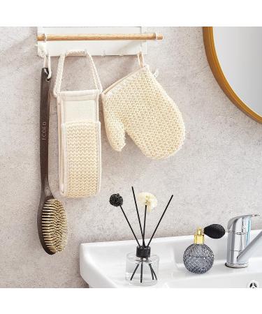 ECOED Vegan Bristle Back Bath Brush with Coffee & Wheat Straw Handle - Shower Body Scrubber for Men & Women - Buy Online on SooperMarket.com