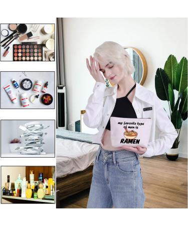 BNQL Ramen Noodle Makeup Bag My Favorite Type of Men is Ramen Gifts for Ramen Noodle Lovers Ramen Print Bag Ramen Foodie Gift (Ramen Noodle Makeup Bag) - Buy Online on SooperMarket.com