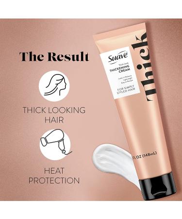 Suave Simply Styled Thickening Hair Cream - Heat Protectant for Hair Styling - 5 Oz (Pack of 2) - Buy Online on SooperMarket.com