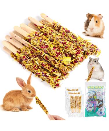 Abiz cake stuff rabbits 18 PCs hamster treats wood with petals sticks dwarf rabbits chinchilla guinea pig racing mouse degu food rodent Kotielzeug Snacks M8