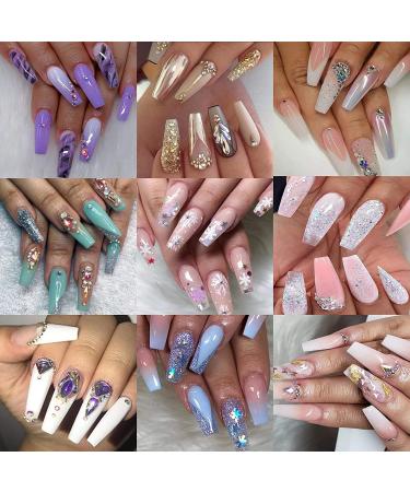 600pc Clear Acrylic Coffin False Nails - Full Cover Ballerina Shape for Women Teens Girls - Buy Online on SooperMarket.com