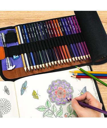 XingFu Tree 50 Colored Pencils Set with Canvas Wrap - Rich Pigments for Professional Sketching and Coloring - Buy Online on SooperMarket.com