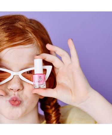 Miss Nella Watermelon Popsicle Safe Neon Pink Glitter Nail Polish for Kids - Non-Toxic, Odour Free Formula | Water Based, Easy Peel Off | Children and Toddlers - Buy Online on SooperMarket.com