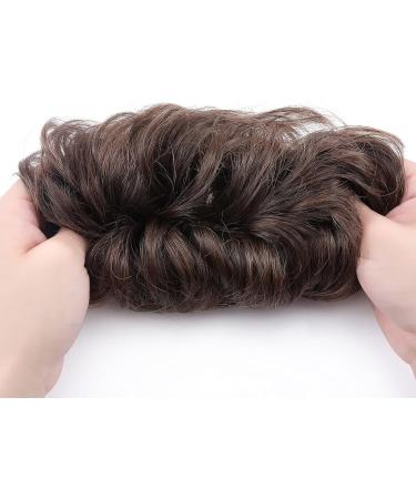 Scrunchie Hair Bun Extension Updo Hairpiece in Dark Brown & Auburn - 45g - Buy Online on SooperMarket.com