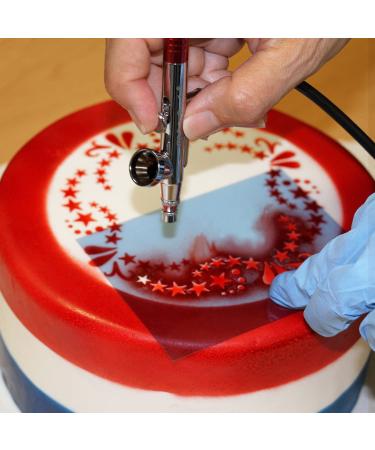 U.S. Cake Supply Airbrush Kit with 12 Vivid Colors - Complete Cake Decorating Set for Cakes, Cupcakes, Cookies, and Desserts - Buy Online on SooperMarket.com