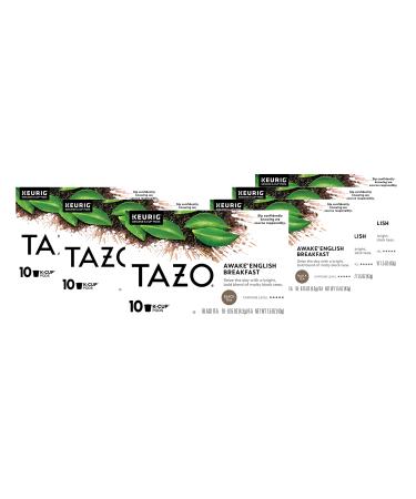 Tazo K-Cup Pods For a Bold Traditional Breakfast-Style Tea Black Tea Caffeinated Tea Morning Drink 10 count (Pack of 6) 10 Count (Pack of 6) Awake English Breakfast Black Tea Tea