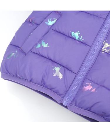 Kids Winter Hooded Puffer Jacket - Purple, 4-5 Years | Toddler Waterproof & Lightweight Coat for Boys & Girls - Buy Online on SooperMarket.com