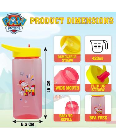 Paw Patrol Chase and Marshall 420ml Reusable Water Bottles for Kids | Set of 2 Silicon Straw Sipper Bottles | 6+ Months Square Bottles - Buy Online on SooperMarket.com