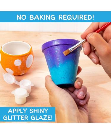 Paint Your Own Ceramic Pottery Kit for Kids | Fun Staycation Activity | Flower Pot, Vase & Bowl | Ages 6-9 - Buy Online on SooperMarket.com