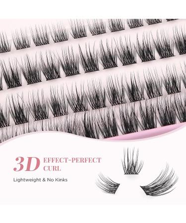 Cuckoo Cluster Lashes - 100 Pc 3D Fluffy DIY Eyelash Extensions - C Curl Mixed Length Individual Cluster Lashes for Volume - Cluster Lash-01 - Buy Online on SooperMarket.com