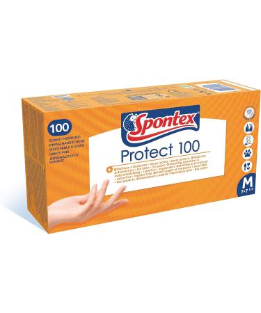 Buy Spontex Protect Tinge Vinyl Gloves - Unpowdered & Latex-Free Size M 100 Pack | Versatile & Practical for All Use International Shipping Available - Buy Online on SooperMarket.com