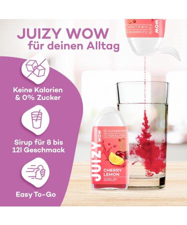 Juizy WoW Sugar-Free Syrup Bundle | 12 x 65ml Mixed Natural Beverages | Zero Calories | Vegan | Pink Grapefruit Cherry Lemon Peach PassionFruit | More Juice Less Calories - Buy Online on SooperMarket.com