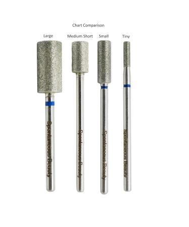 Premium Diamond Nail Drill Bit 3/32 Shank - Barrel Large/Medium Grit - Buy Online on SooperMarket.com