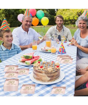 40 Pink Napkins for 30th Birthday - Premium 33x33cm Party Decor for Men & Women - Buy Online on SooperMarket.com