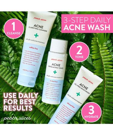 Peach Slices Acne Exfoliating Toner - 2% Salicylic Acid, AHA+BHA Exfoliation - Calming, Breakout Prevention - Alcohol & Sulfate Free - 4 Oz - Buy Online on SooperMarket.com