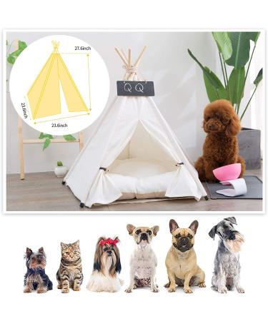 Pet Teepee with Cushion | Cozy House for Dogs and Cats | Modern Indoor Outdoor Pet Tent Bed - Buy Online on SooperMarket.com