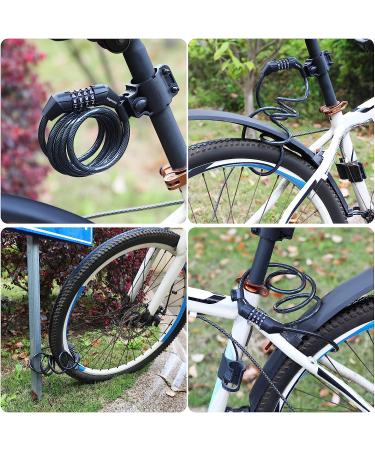 ValueMax 4FT Cable Bike Lock with Secure Mount Bracket | 4 Digit Resettable Combination for Bicycle/Scooter/Glass Door - Buy Online on SooperMarket.com